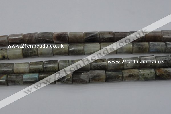 CTB107 15.5 inches 11*15mm faceted tube labradorite gemstone beads