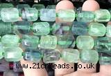 CTB1105 15 inches 12*16mm faceted tube fluorite gemstone beads