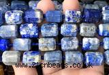 CTB1109 15 inches 12*16mm faceted tube lapis lazuli gemstone beads