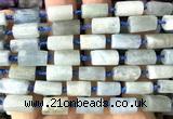 CTB1200 15 inches 8*12mm - 8*14mm faceted tube aquamarine beads