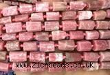 CTB1299 15 inches 6*10mm - 8*12mm faceted tube fowlerite beads