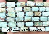 CTB1312 15 inches 6*10mm - 8*12mm faceted tube chrysotine beads