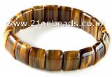 CTB16 10*14mm rectangle yellow tiger eye stretch bracelet