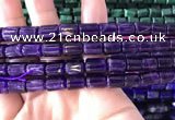 CTB257 15.5 inches 8*10mm tube natural amethyst gemstone beads