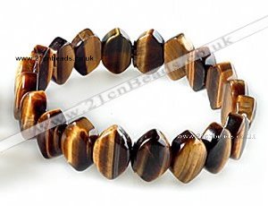 CTB28 7.5 inches 5*10*15mm oval tiger eye stretch bracelet