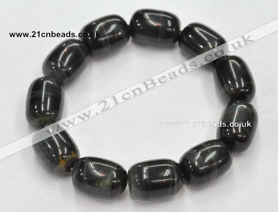 CTB30 8*25mm egg shape blue tiger eye stretch bracelet wholesale