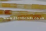 CTB301 15.5 inches 4*6mm tube yellow jade beads wholesale