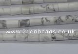 CTB304 15.5 inches 4*6mm tube white howlite beads wholesale