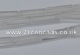 CTB310 15.5 inches 4*13mm tube white crystal beads wholesale