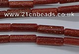 CTB328 15.5 inches 4*13mm tube goldstone beads wholesale