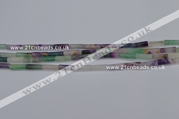 CTB348 15.5 inches 4*13mm tube fluorite beads wholesale