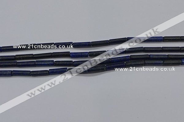 CTB357 15.5 inches 4*13mm tube lapis lazuli beads wholesale