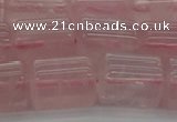 CTB501 15.5 inches 10*13mm triangle rose quartz beads wholesale