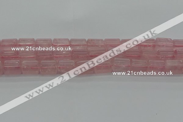 CTB501 15.5 inches 10*13mm triangle rose quartz beads wholesale
