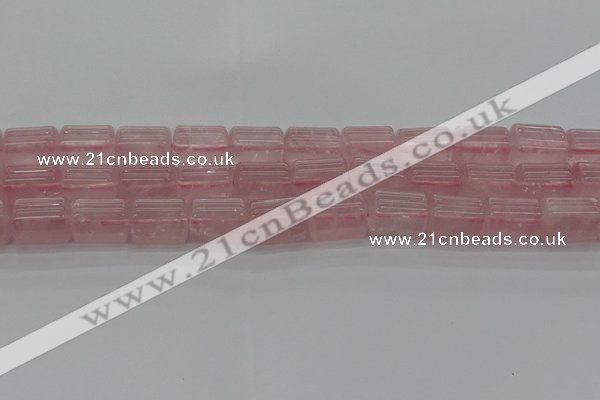 CTB501 15.5 inches 10*13mm triangle rose quartz beads wholesale