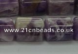 CTB502 15.5 inches 10*13mm triangle dogtooth amethyst beads wholesale