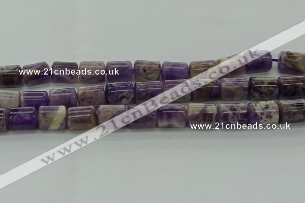 CTB502 15.5 inches 10*13mm triangle dogtooth amethyst beads wholesale