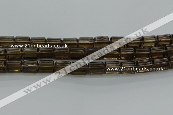 CTB505 15.5 inches 10*13mm triangle smoky quartz beads wholesale