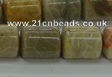 CTB543 15.5 inches 10*13mm triangle chrysanthemum agate beads