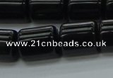 CTB545 15.5 inches 10*13mm triangle black agate beads wholesale