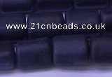 CTB577 15.5 inches 10*13mm triangle matte black agate beads