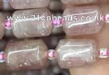 CTB604 15.5 inches 8*12mm tube strawberry quartz beads wholesale