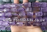 CTB617 15.5 inches 11*16mm - 12*18mm faceted tube ametrine beads