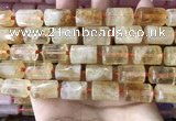 CTB620 15.5 inches 11*16mm - 12*18mm faceted tube citrine beads