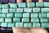 CTB623 15.5 inches 11*16mm - 12*18mm faceted tube amazonite beads