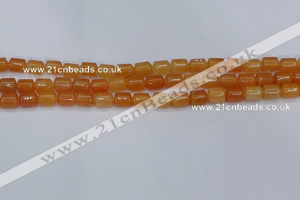 CTB703 15.5 inches 6*8mm tube pink aventurine beads wholesale