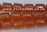 CTB704 15.5 inches 6*8mm tube red aventurine beads wholesale