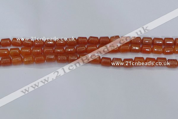 CTB704 15.5 inches 6*8mm tube red aventurine beads wholesale