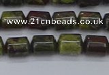 CTB713 15.5 inches 6*8mm tube dragon blood jasper beads wholesale