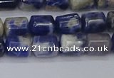 CTB715 15.5 inches 6*8mm tube white lace sodalite beads wholesale