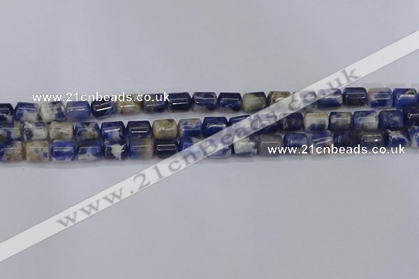 CTB715 15.5 inches 6*8mm tube white lace sodalite beads wholesale