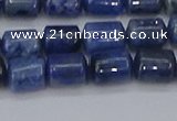 CTB716 15.5 inches 6*8mm tube blue dumortierite beads wholesale