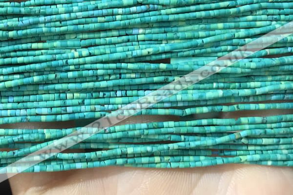 CTB801 15.5 inches 1mm tube turquoise beads wholesale