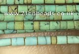 CTB802 15.5 inches 1mm tube turquoise beads wholesale