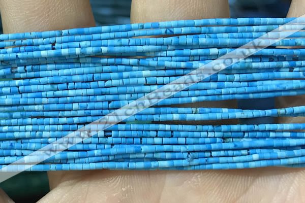 CTB803 15.5 inches 1mm tube turquoise beads wholesale