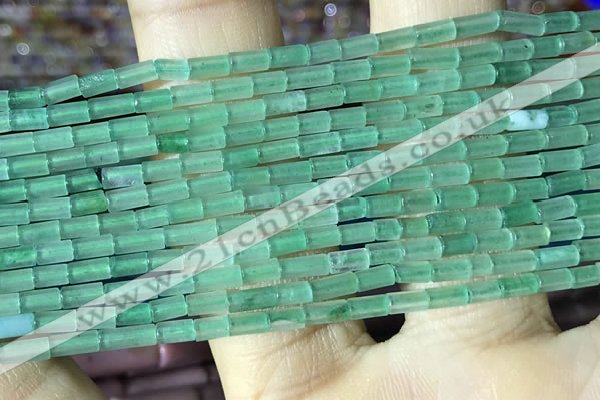 CTB813 15.5 inches 2*4mm tube green aventurine beads wholesale