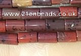 CTB815 15.5 inches 2*4mm tube red jasper beads wholesale