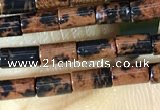 CTB817 15.5 inches 2*4mm tube mahogany obsidian beads wholesale