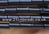 CTB819 15.5 inches 2*4mm tube black agate beads wholesale