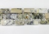 CTB850 13*25mm - 15*28mm faceted flat tube gemstone beads