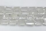 CTB875 13*25mm - 14*19mm faceted tube yellow white crystal beads