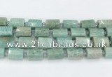 CTB882 13*25mm - 14*19mm faceted tube amazonite beads