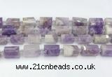 CTB887 15.5 inches 13*25mm - 14*19mm faceted tube lavender amethyst beads