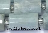 CTB901 15 inches 10*16mm faceted tube aquamarine beads