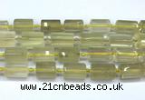 CTB945 15 inches 13*25mm - 14*19mm faceted tube lemon quartz beads