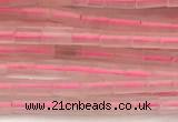 CTB969 15 inches 2*4mm tube rose quartz beads